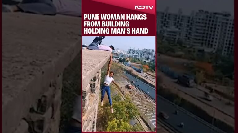 Pune Woman Hangs From Building Holding Man’s Hand. All For A Reel
