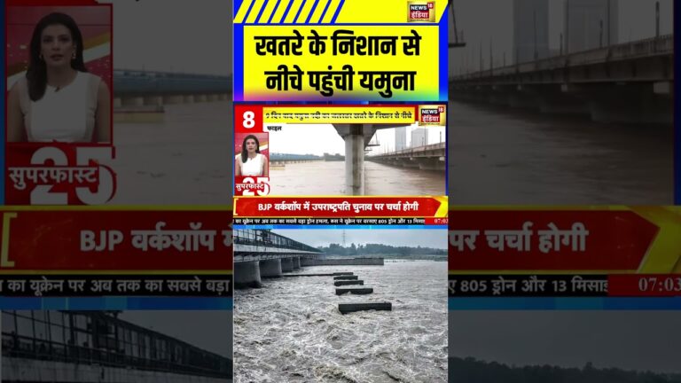 Delhi News: खतरे के निशान से नीचे पहुंची यमुना | #yamunaflood #yamuna #shorts