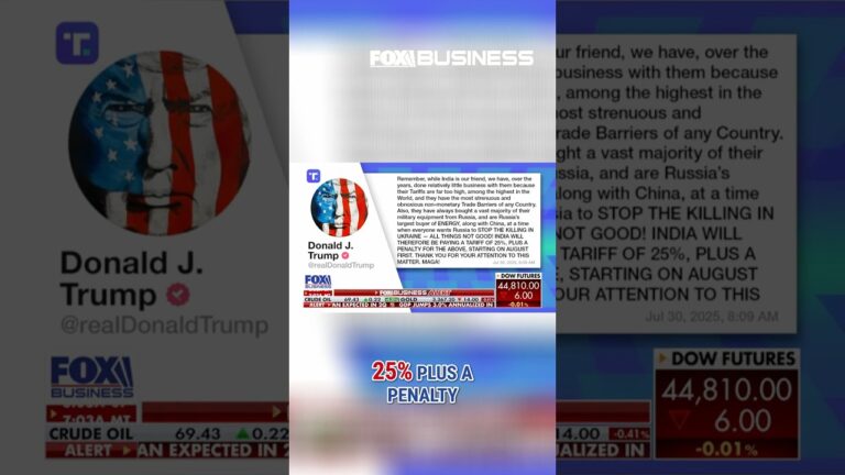 Trump slaps India with 25% tariff, penalty #shorts #tariffs #india #trade