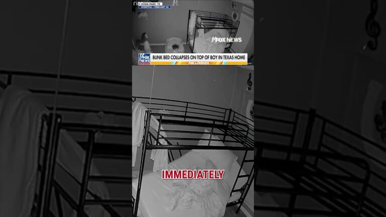 WATCH: Bunk bed COLLAPSES on sleeping boy in ‘heart-stopping’ video #shorts