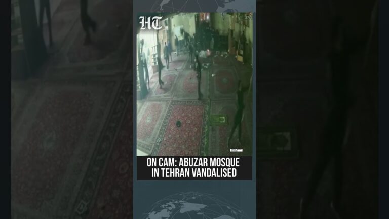 CCTV Reveals Vandalism at Abuzar Mosque in Iranian Capital | Iran Unrest | #shorts