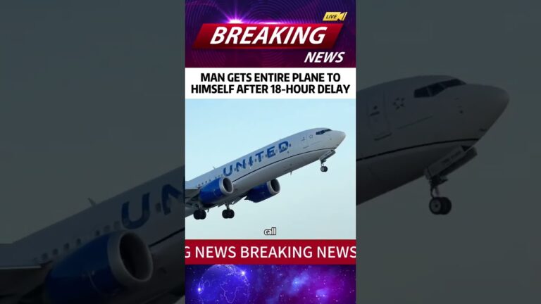 MAN GETS ENTIRE PLANE TO HIMSELF AFTER 18-HOUR DELAY #news #shorts
