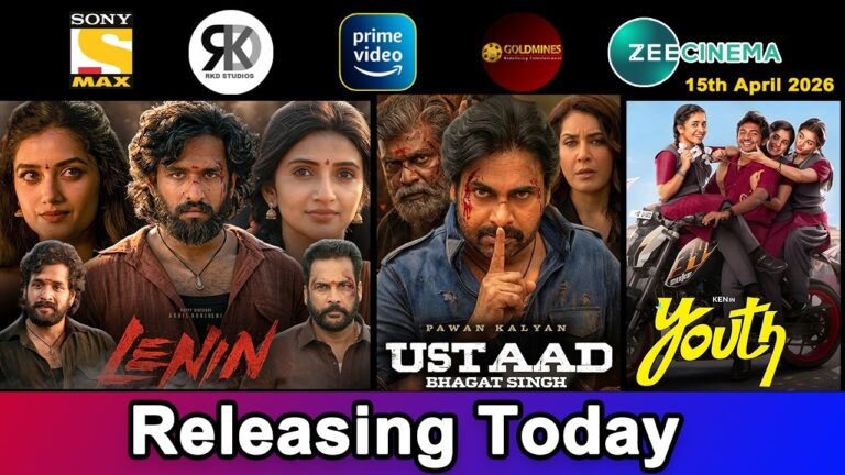 4 New South Hindi Dubbed Movies Releasing Today | Lenin, Youth, Ustaad Bhagat Singh |15th April 2026